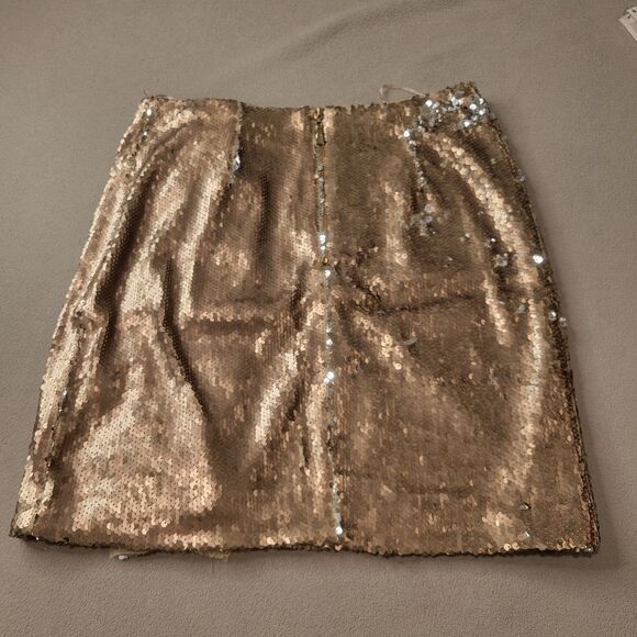 Glamorous Sequin Mini Skirt in Gold - Picture 6 of 7